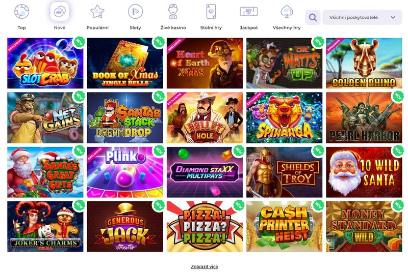 Hazardní hry v lobby Alf Casino