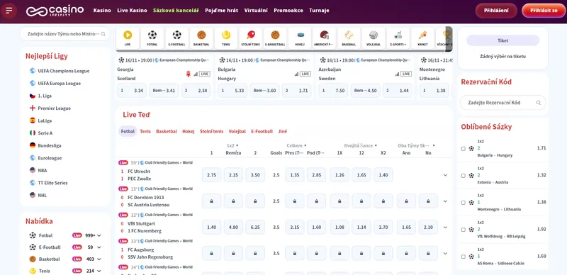 Casino Infinity - Sazeni